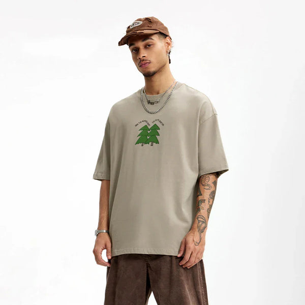 Tree Puff Print T-Shirt