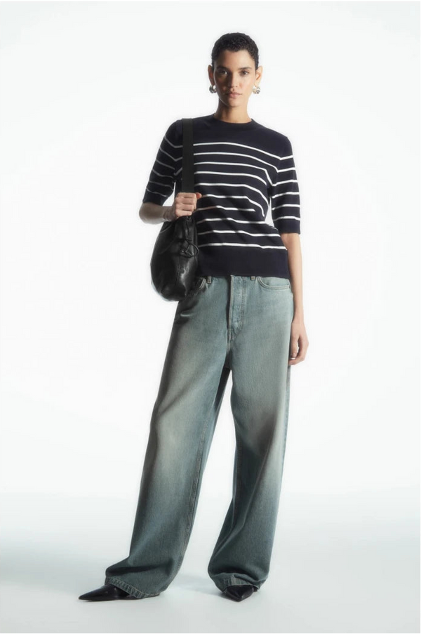 Round Neck Knit T-Shirt