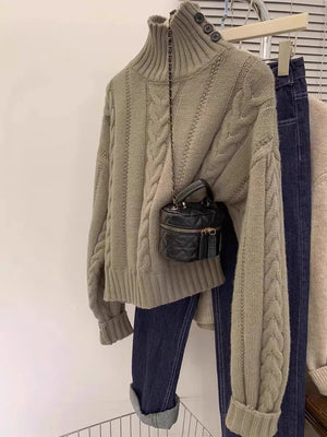 VILZSTUDIOS High-Neck Knitted Cashmere Sweater
