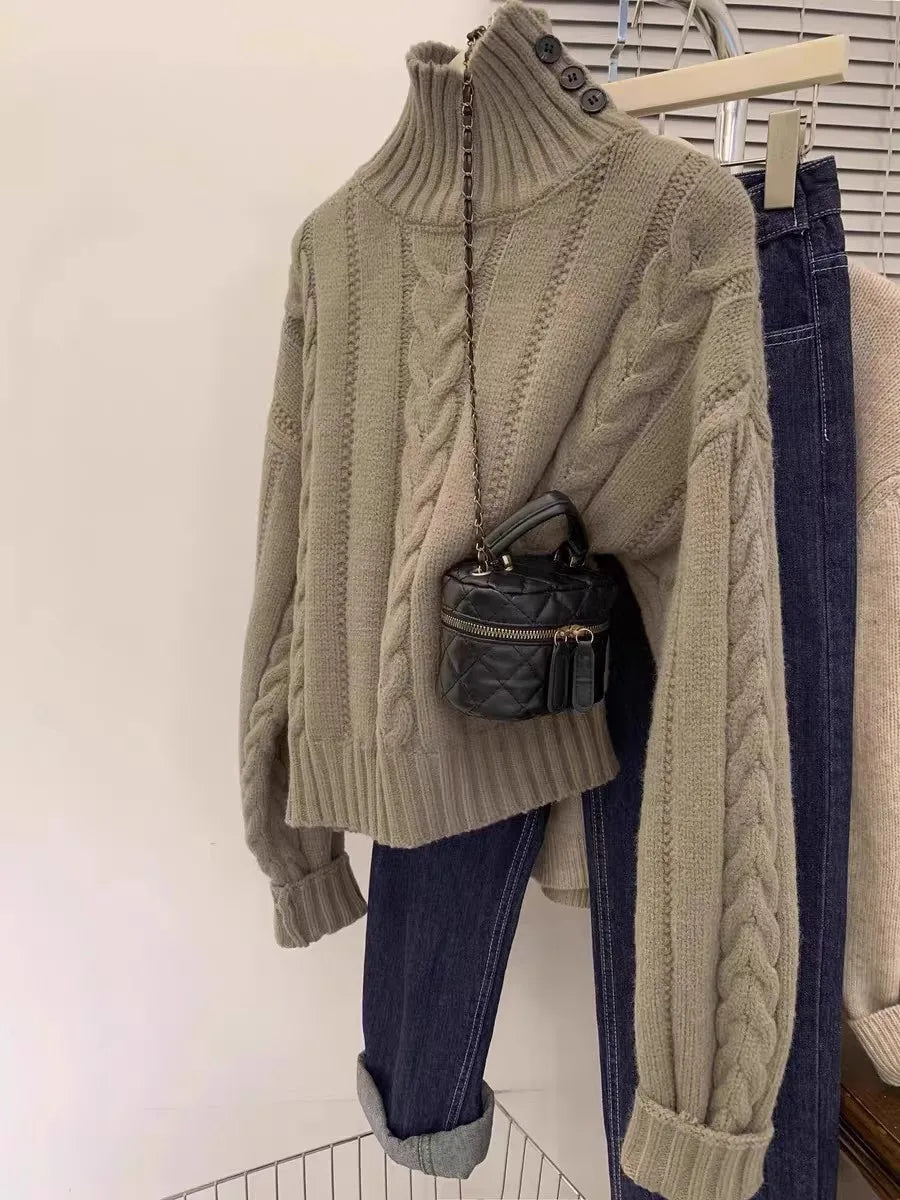 VILZSTUDIOS High-Neck Knitted Cashmere Sweater