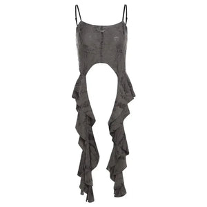 VILZSTUDIOS Ruched Satin Corset Crop Top