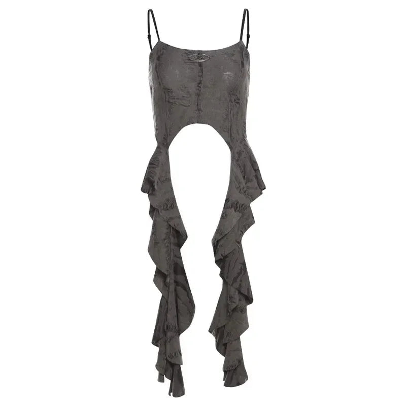 VILZSTUDIOS Ruched Satin Corset Crop Top