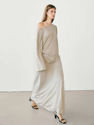 VILZSTUDIOS Minimalist Wide-Sleeve Loose Sweater