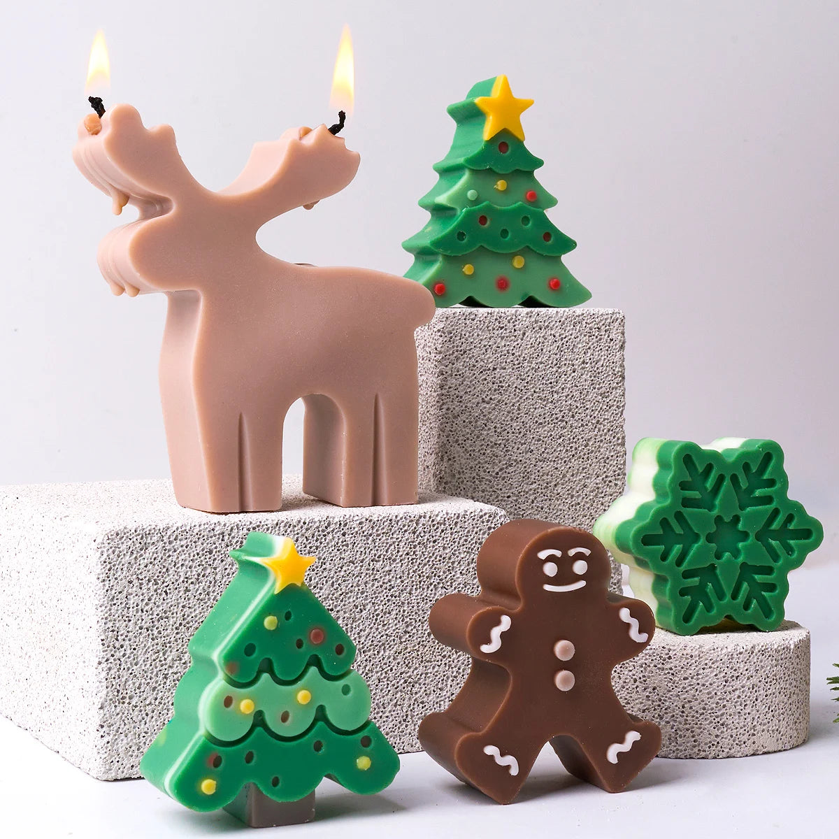VILZSTUDIOS Festive Christmas Silicone Scented Candle Mold
