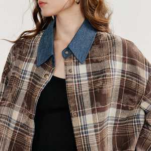 VILZSTUDIOS Retro Plaid Long Sleeve Shirt