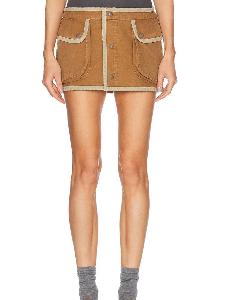 VILZSTUDIOS Y2K Color Collision Double Layer Jeans
