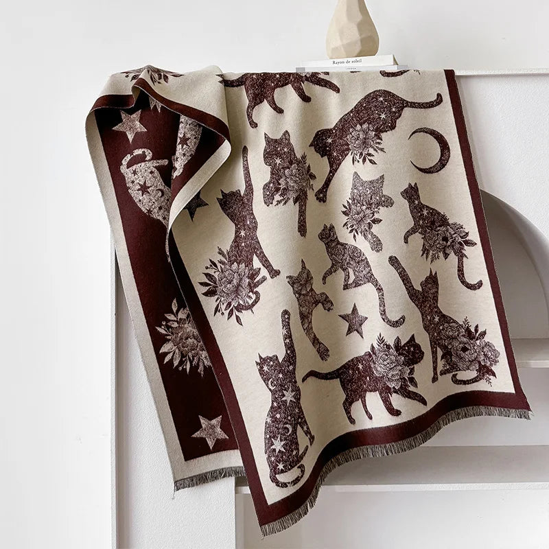 VILZSTUDIOS Animal Printed Cashmere Scarves