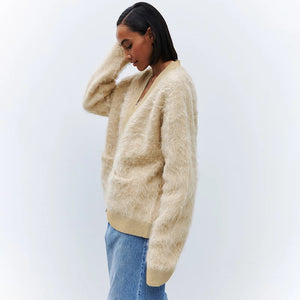 VILZSTUDIOS Soft Mink Velvet Cardigan
