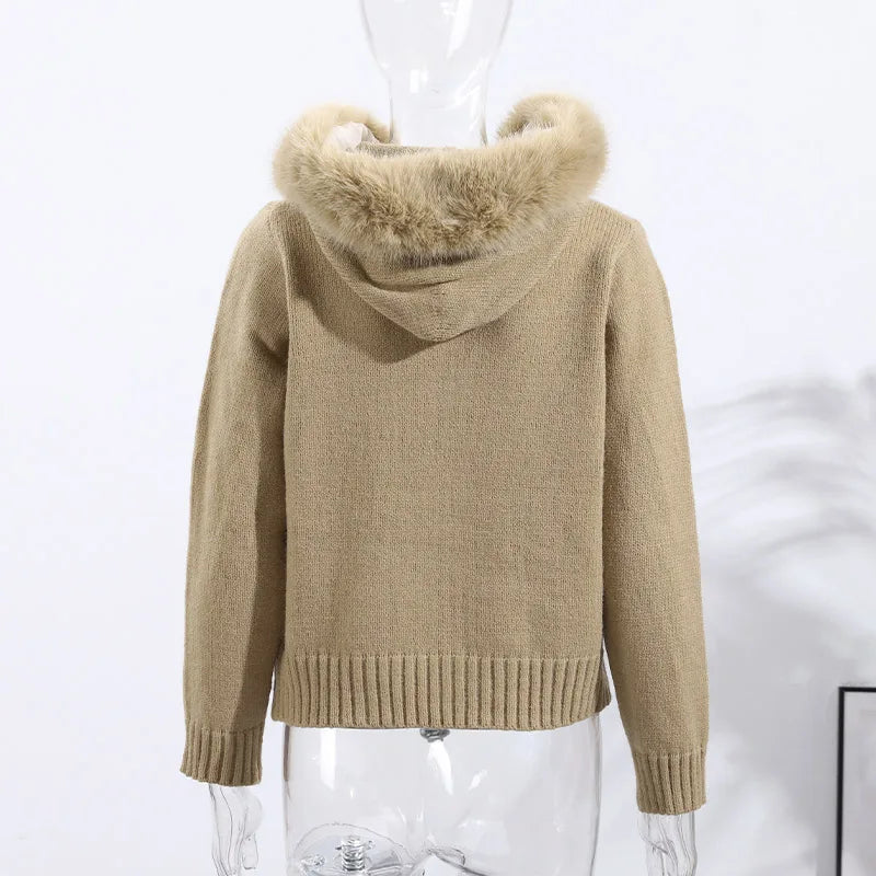 VILZSTUDIOS Cozy Fur Collar Jacket