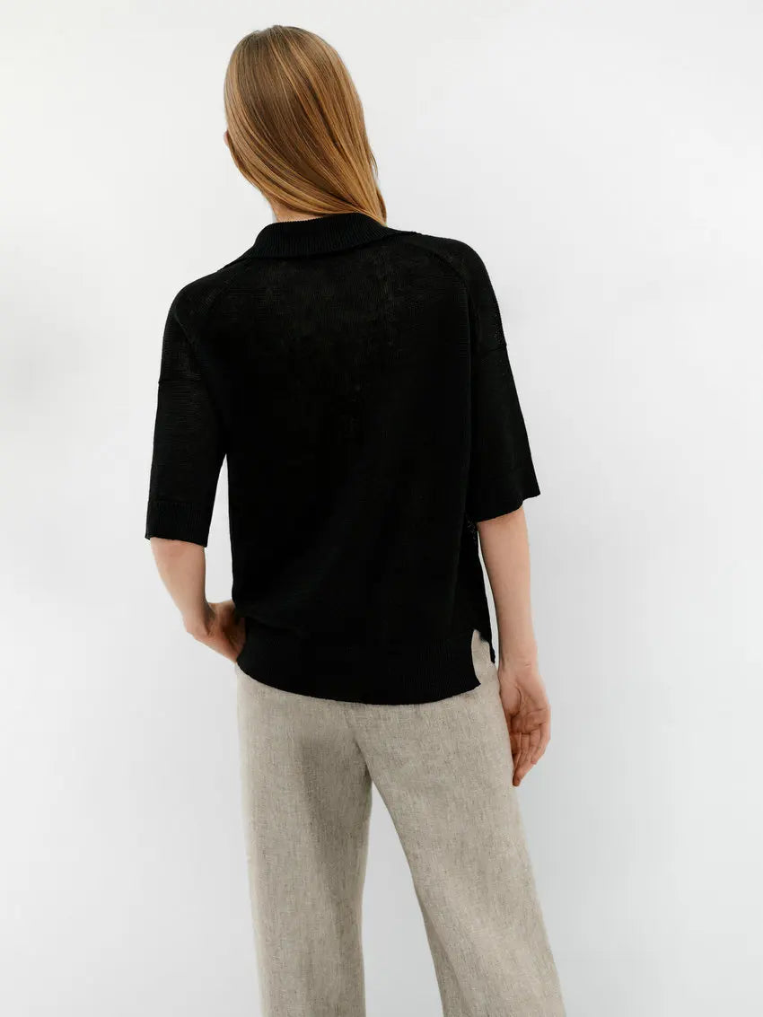 VILZSTUDIOS Linen Polo T-Shirt