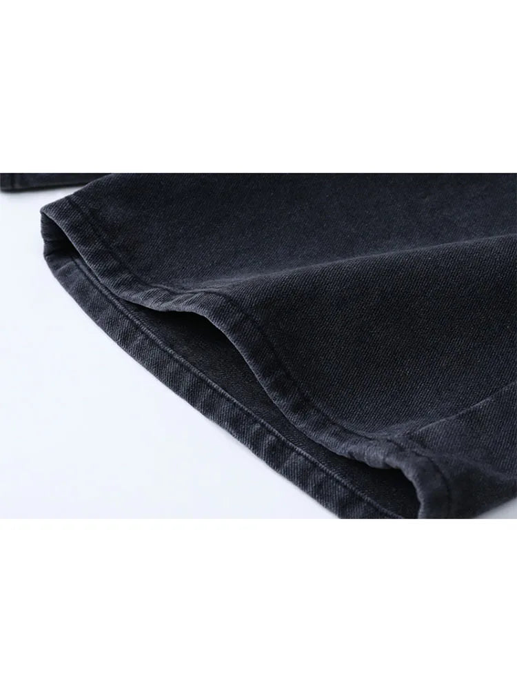 VILZSTUDIOS High Waist Loose Shorts Jeans