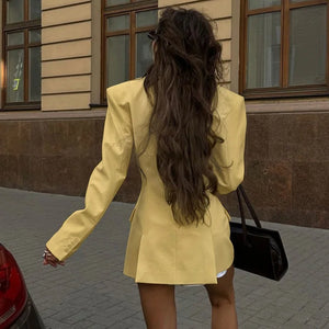 VILZSTUDIOS Solid Color Blazer