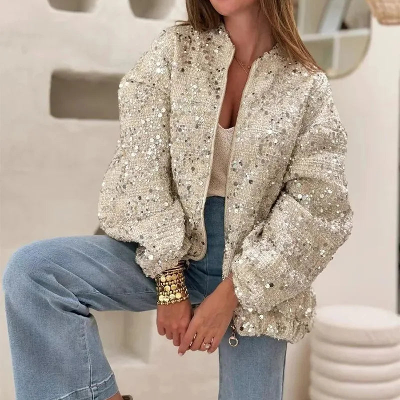 VILZSTUDIOS Sequin Loose Sleeve Jacket