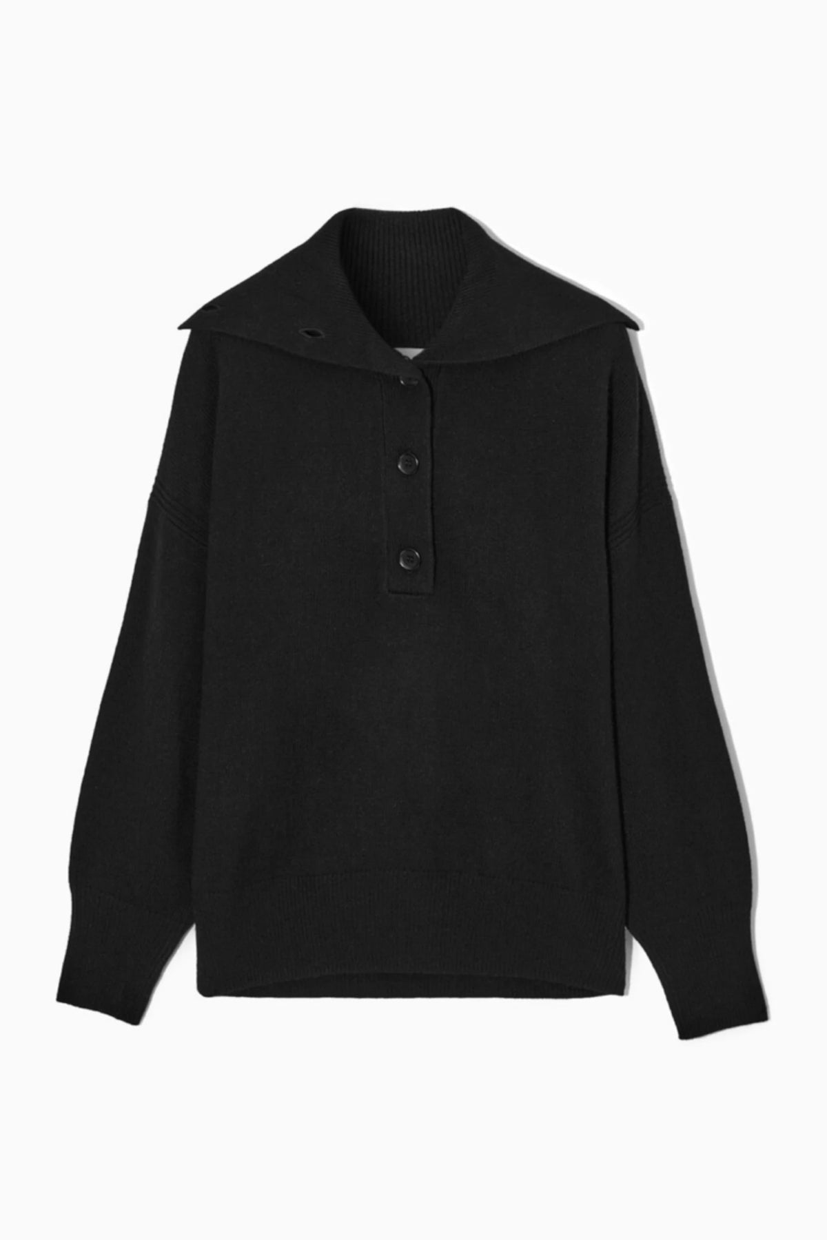 VILZSTUDIOS Casual Open Neck Wool Sweater