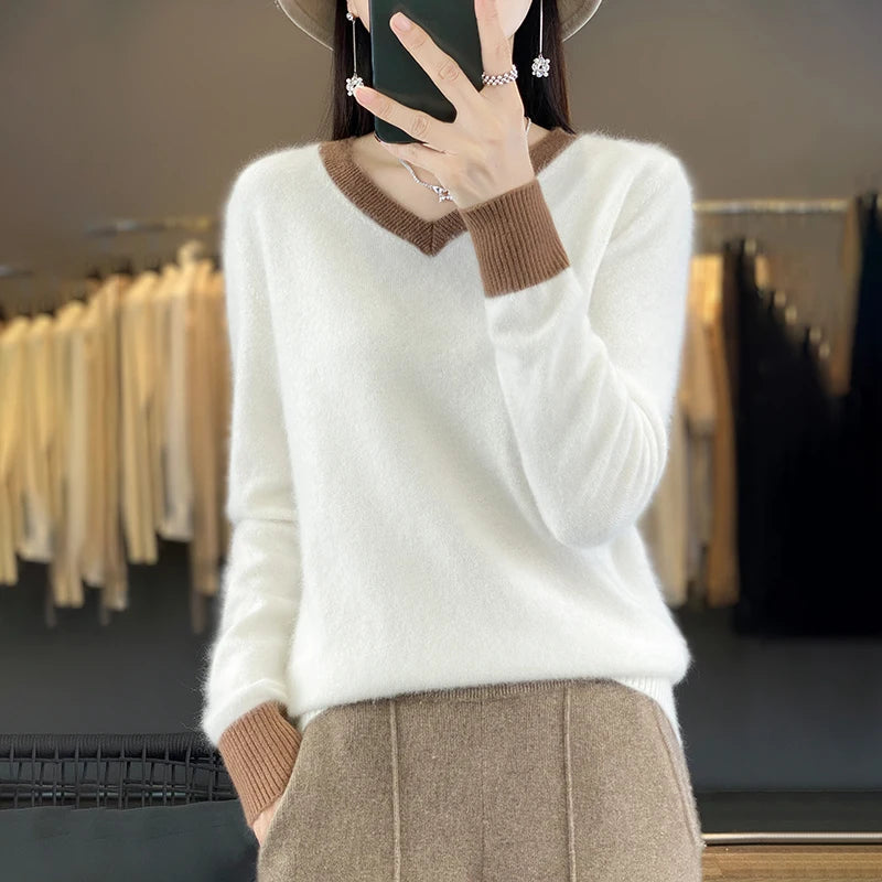 VILZSTUDIOS Cozy V-Neck Wool Sweater