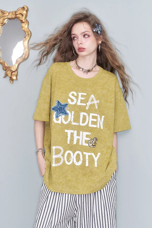 VILZSTUDIOS Casual Sea Star Graphic T-Shirt