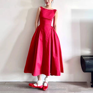 VILZSTUDIOS Elegant Backless Belted Slim Dress