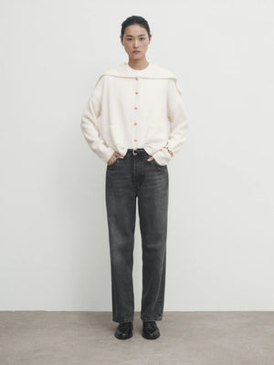 VILZSTUDIOS Wool Blend Cape Collar Cardigan