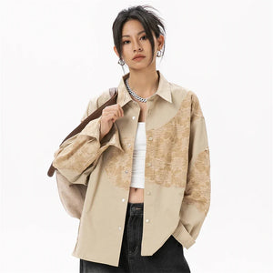 VILZSTUDIOS Oversized Stylish Patchwork Blouse Shirt