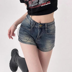 VILZSTUDIOS High Waist Denim Shorts Sexy Jeans