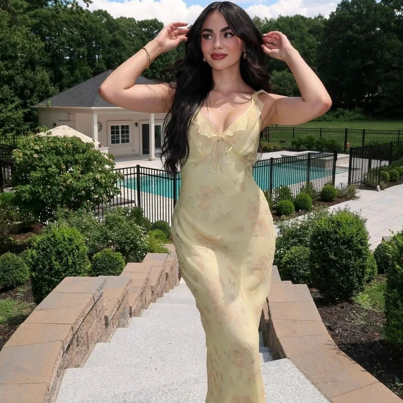 VILZSTUDIOS Floral Beachwear Maxi Dress