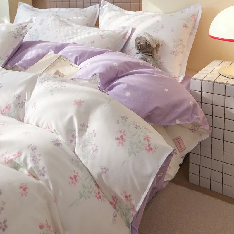 VILZSTUDIOS Vibrant Floral Duvet Bedding Set