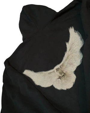 VILZSTUDIOS Oversized Retro Pigeon Graphic Print Hoodie
