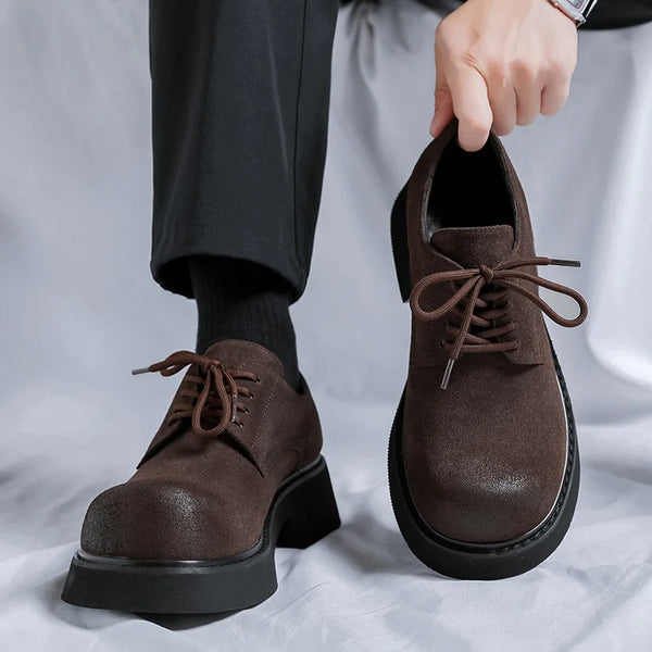British Style Retro Leather Platform Shoes