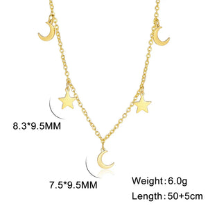 VILZSTUDIOS Moon & Star Pendant Necklace