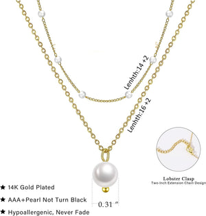 VILZSTUDIOS Gold Pearl Necklace