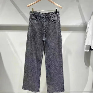 VILZSTUDIOS Diamond High Waist Straight Denim Jeans