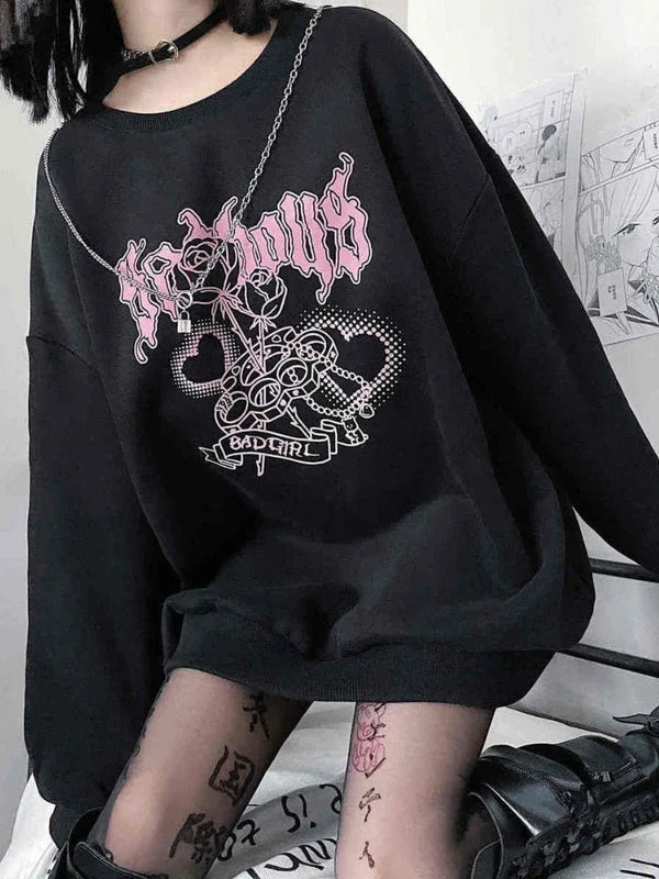 Cozy Heart Print Fleece Sweater