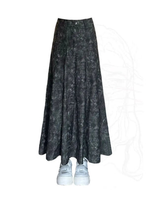 VILZSTUDIOS Vintage Black A-Line Skirt Preppy