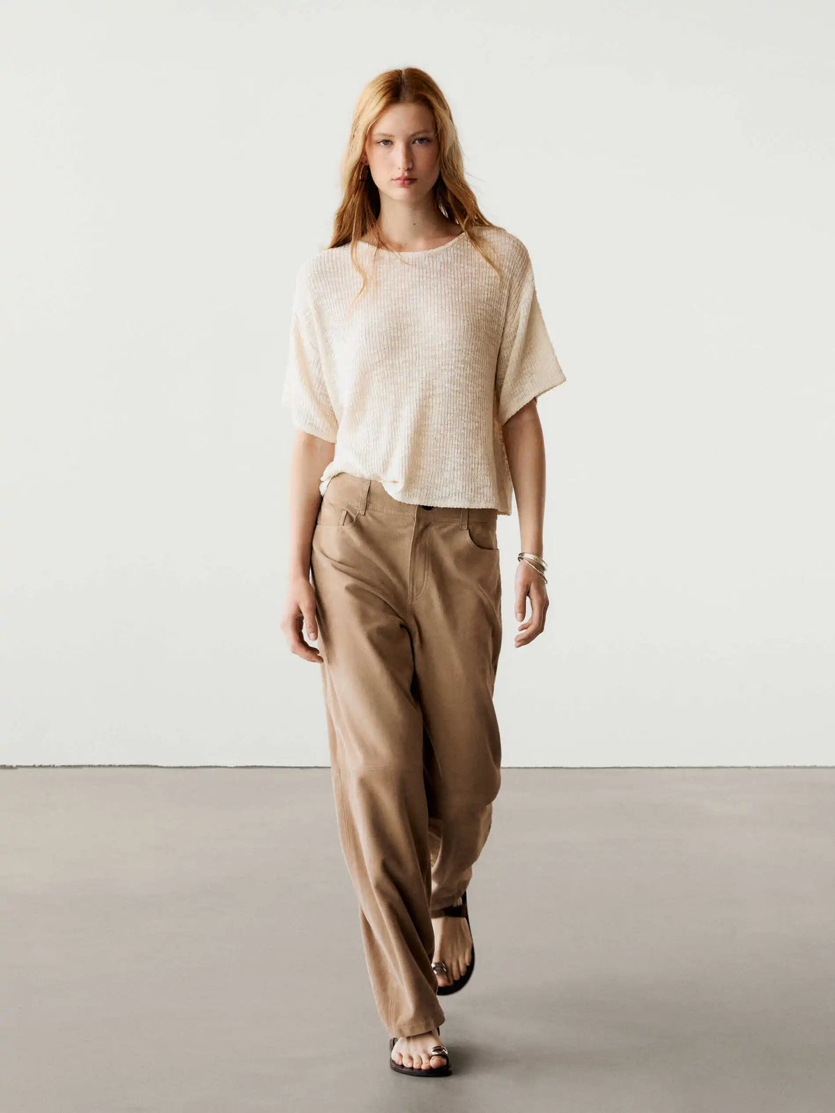 VILZSTUDIOS Khaki Lightweight Casual T-Shirt