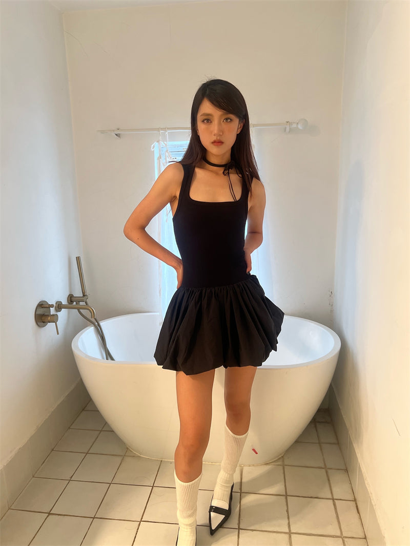 VILZSTUDIOS Y2K Black Summer Short Dress