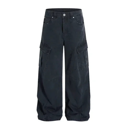 VILZSTUDIOS Loose Casual Pure Cotton Cargo Pants
