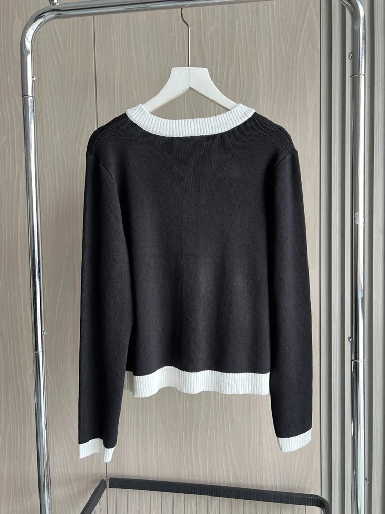 VILZSTUDIOS Basic Knitted Round Neck Cardigan