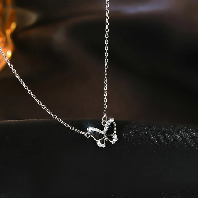 VILZSTUDIOS Elegant Clear CZ Butterfly Necklace