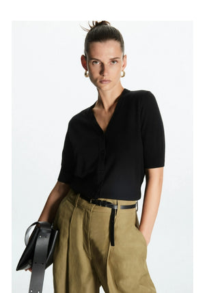 VILZSTUDIOS Slim Fit Short Sleeve Sweater