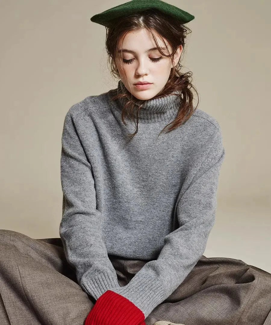 VILZSTUDIOS Turtleneck Cashmere Knit Sweater