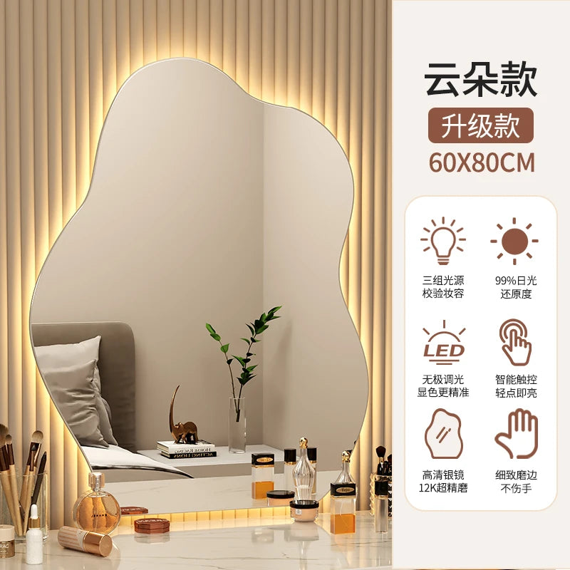 VILZSTUDIOS Wavy Wall Mirror Living Room Decoration Modern Art Vanity Aesthetic Large Size Mirror Fashion Espelhos Lounge Suite Furniture