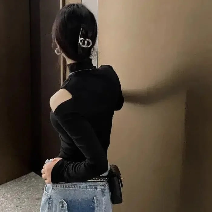 VILZSTUDIOS Hollow Out Bodycon Crop Top