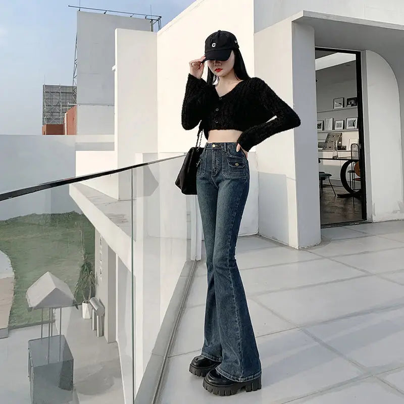 VILZSTUDIOS Vintage High Waist Flared Jeans