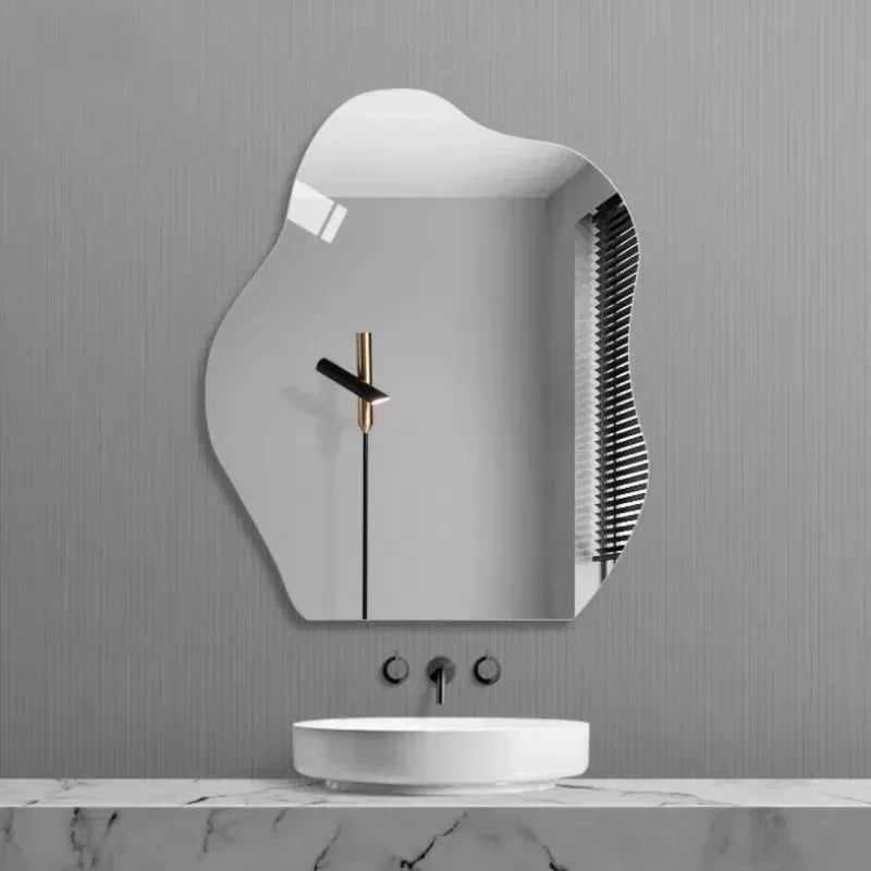 VILZSTUDIOS High Definition Acrylic Irregular Bathroom Mirror Wall Mirror Sticker Anti Shatter Non Glass Living Room Decorative Mirror