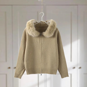 VILZSTUDIOS Cozy Fur Collar Jacket