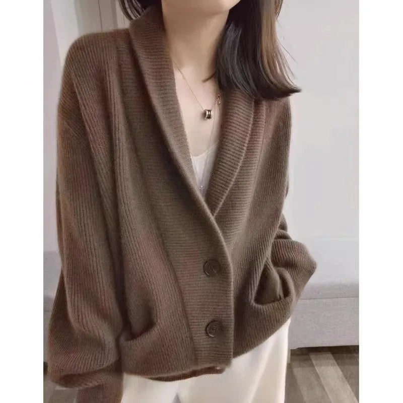 VILZSTUDIOS Luxurious Woolen Knitwear Cardigan