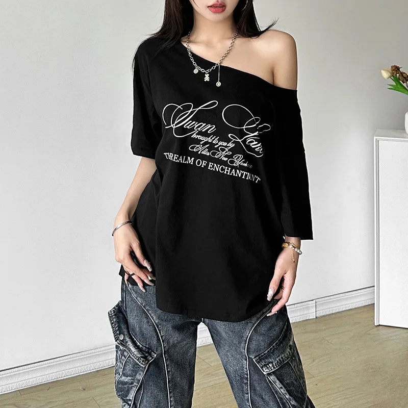 VILZSTUDIOS Chic Versatile Off Shoulder T-Shirt