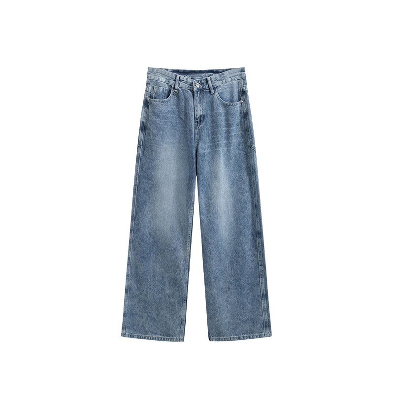 VILZSTUDIOS Retro Washed Stretch Straight Leg Jeans