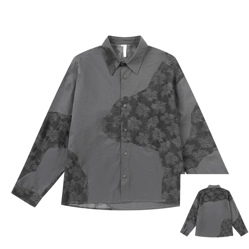 VILZSTUDIOS Oversized Stylish Patchwork Blouse Shirt