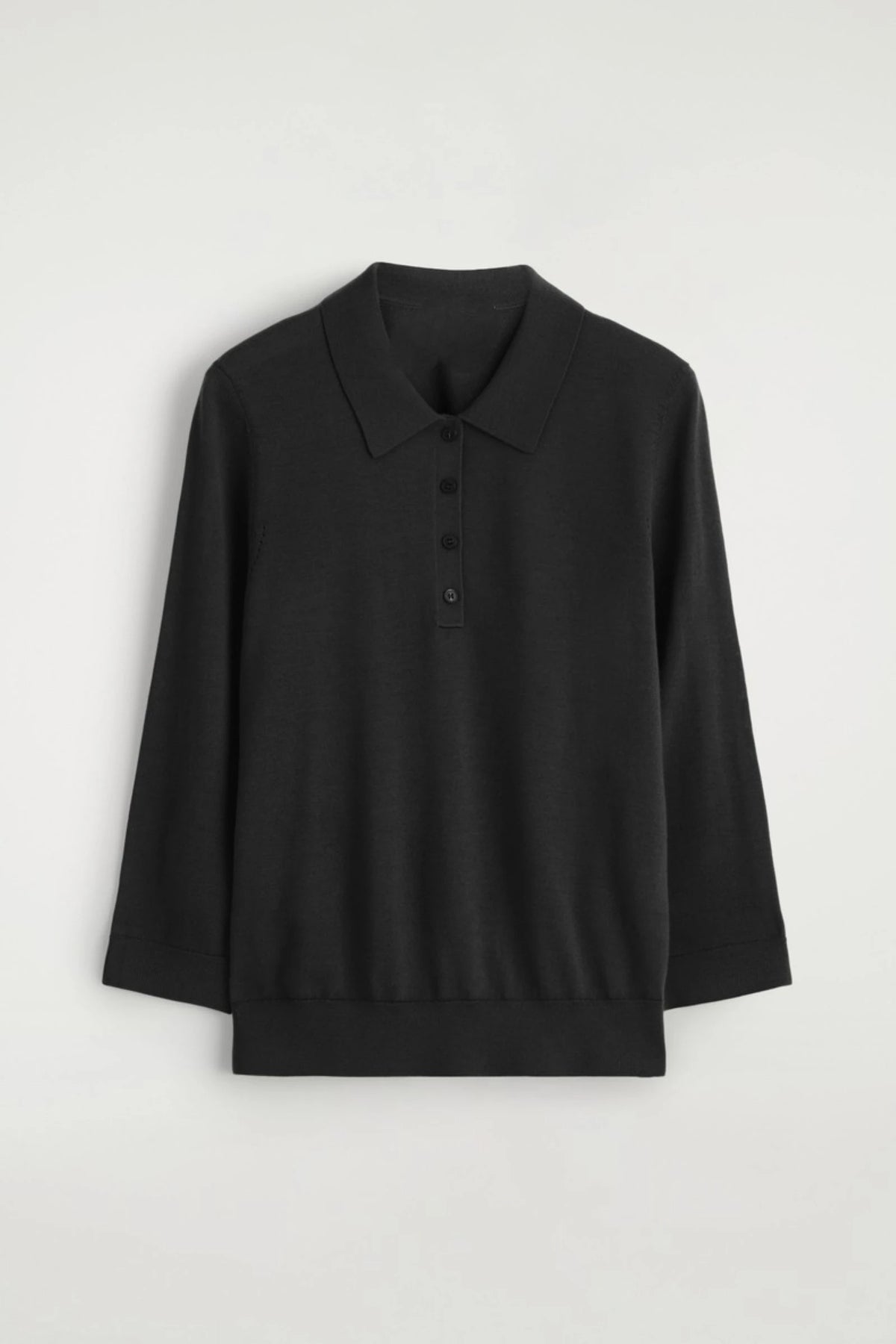VILZSTUDIOS Basic Black Wool Blend Knit Sweater